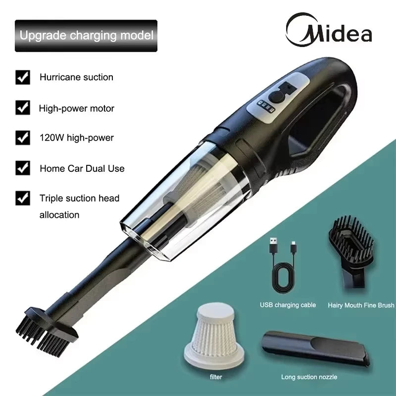High-Power Portable Car Vacuum Cleaner 6998000Pa – Wireless & Fast Cleaning
