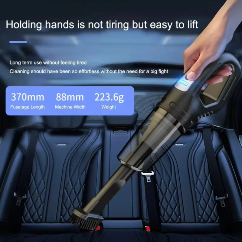 High-Power Portable Car Vacuum Cleaner 6998000Pa – Wireless & Fast Cleaning