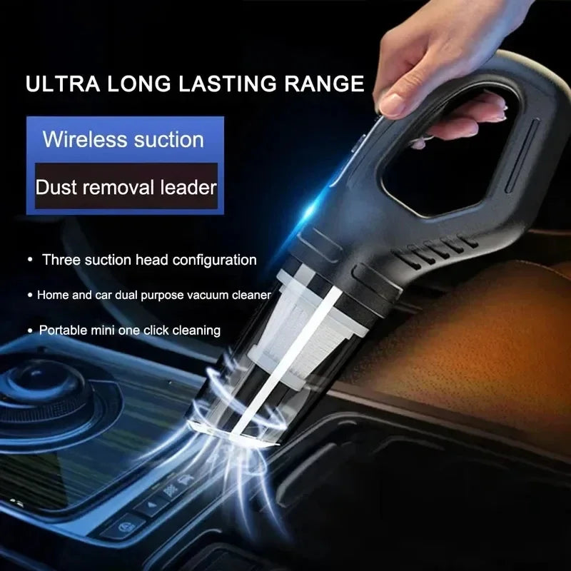 High-Power Portable Car Vacuum Cleaner 6998000Pa – Wireless & Fast Cleaning